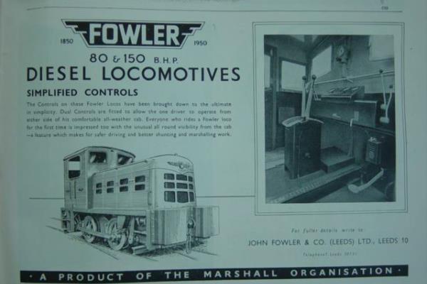 Original advert for the John Fowler locomotive.