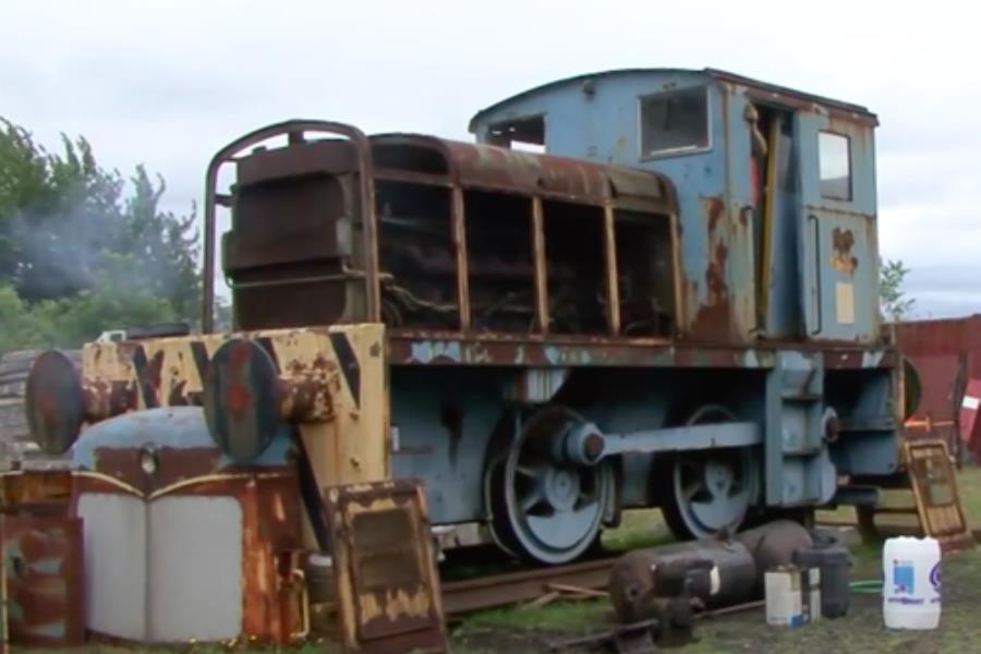 John Fowler loco before restoration.