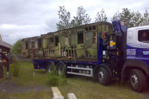 The carriage in transit.