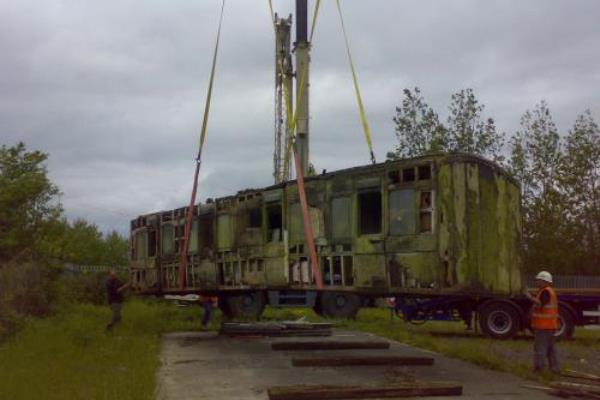 The carriage being put in place at our NPL site.