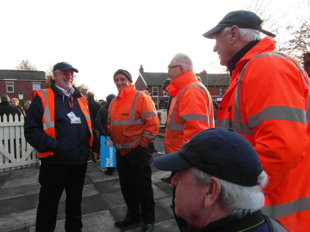 The PWRS team awaiting his arrival.