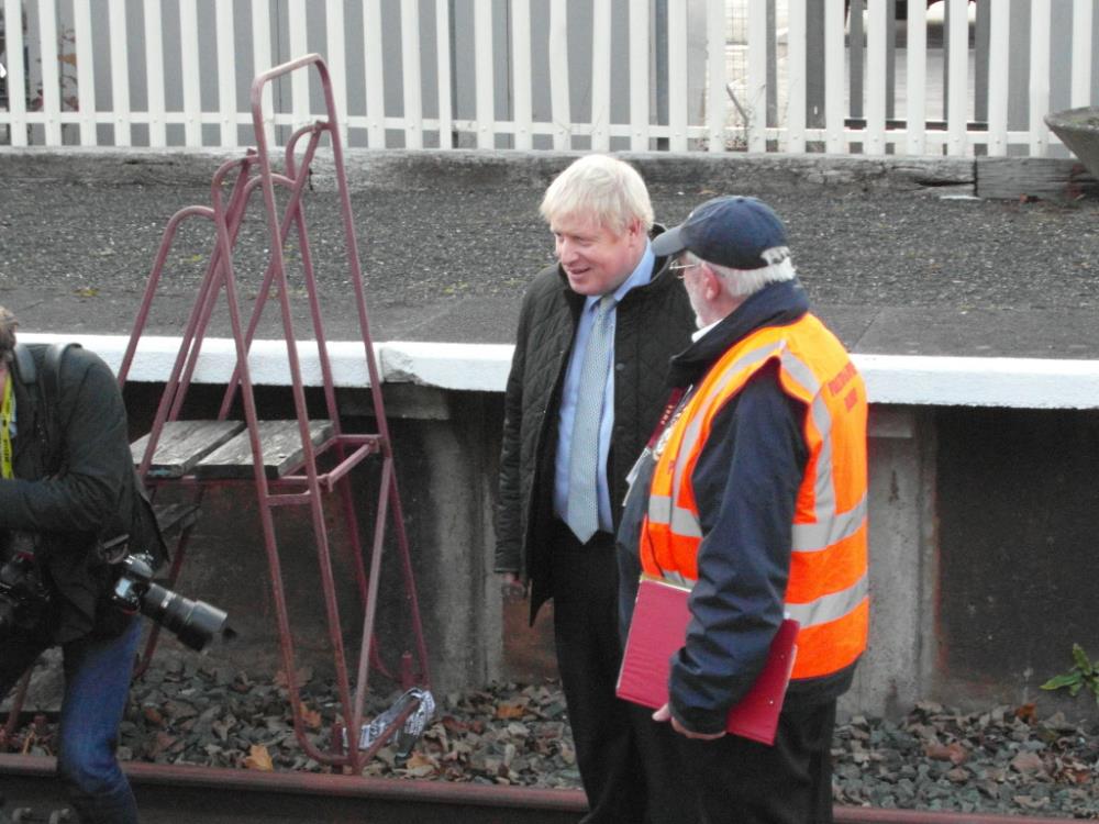 Brian and Boris on the tracks at Thornton.