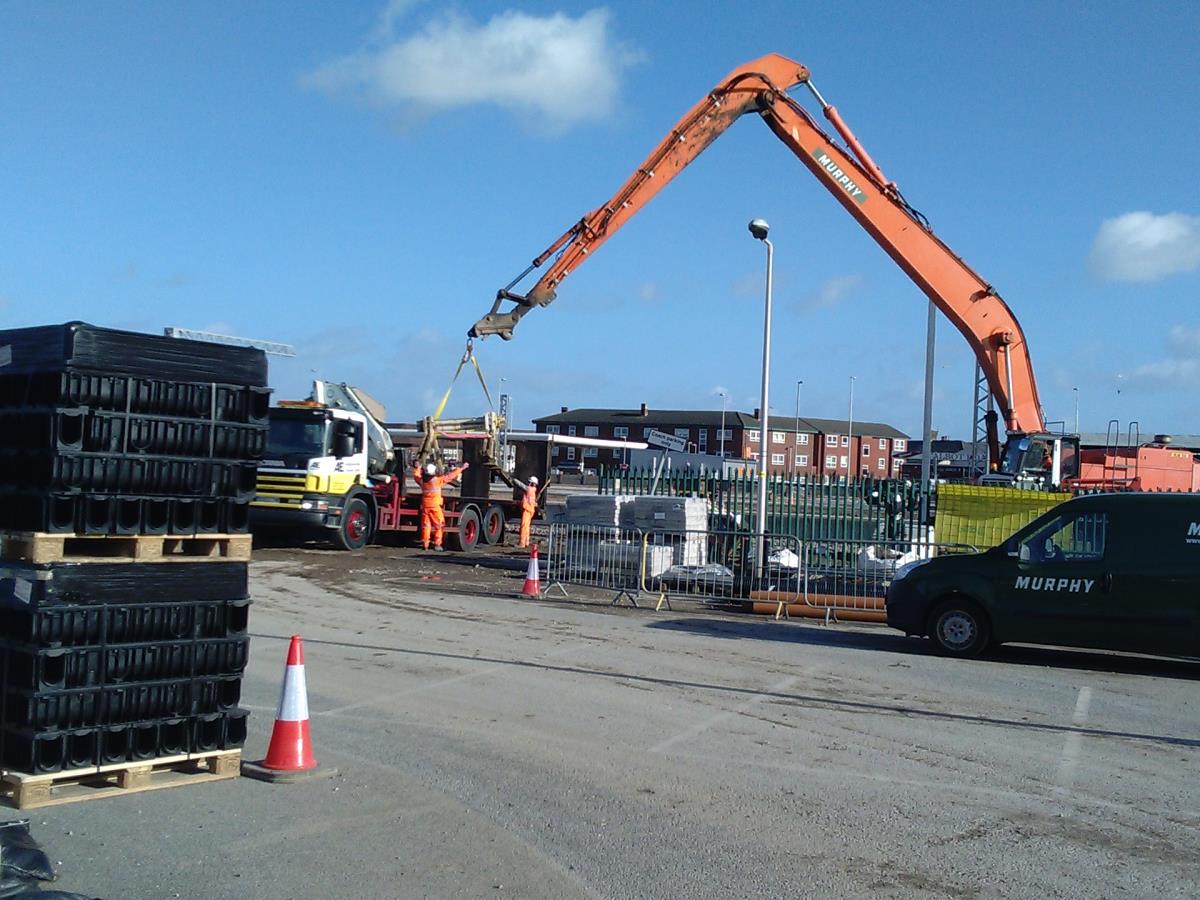 Collecting the buffer stops from Blackpool North