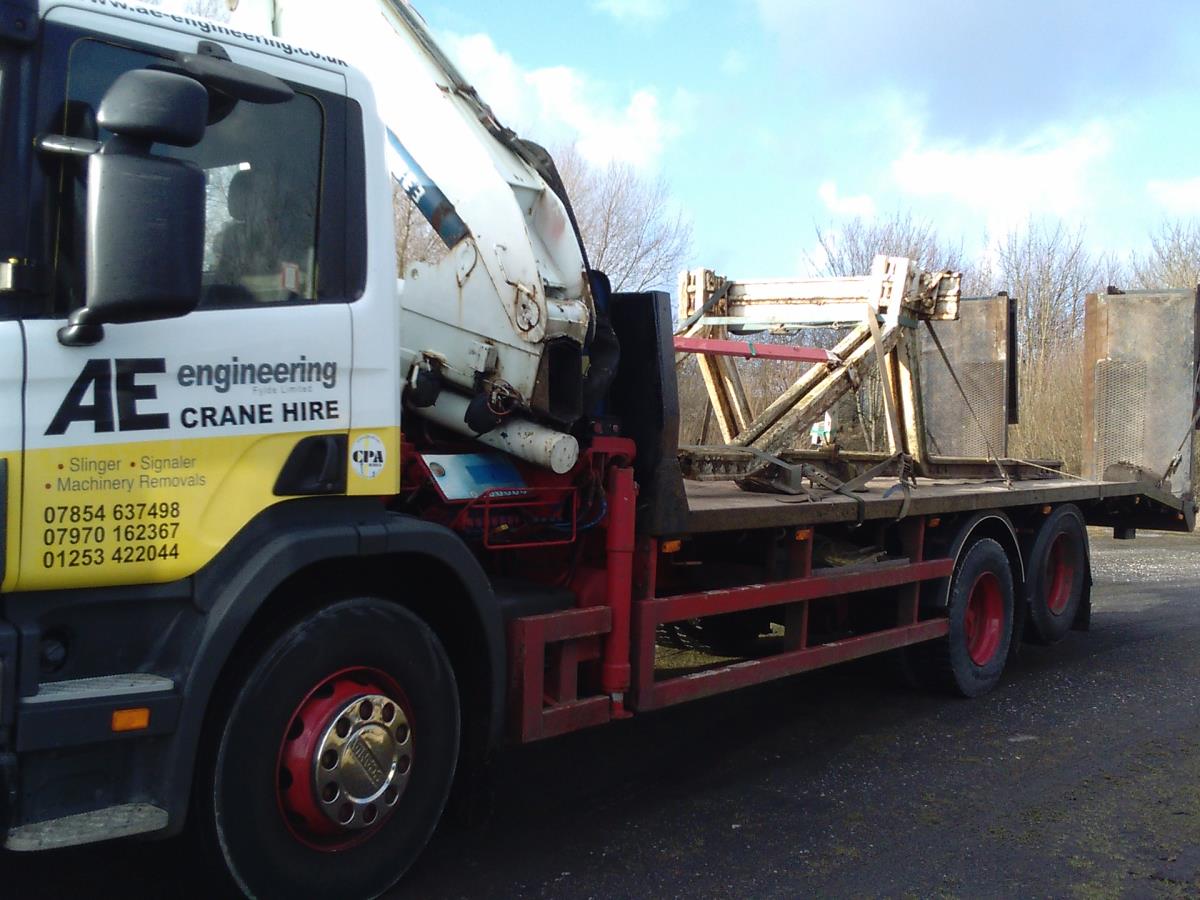 The buffer stops before unloading on the lorry