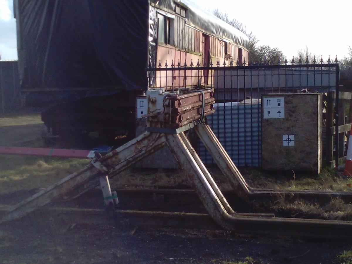 Buffers stops unloaded ready for refurbishment