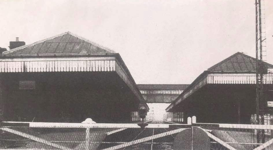 View of Thornton Cleveleys station from the crossing. © Copyright, Ralph Smedley